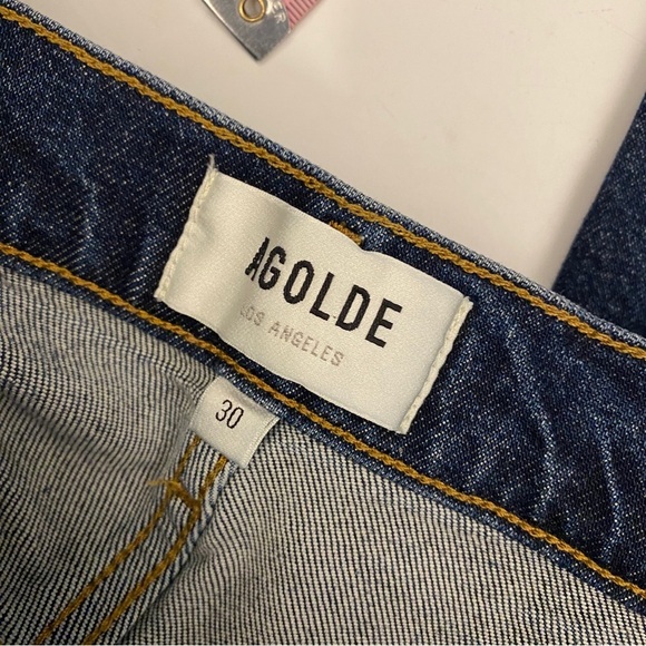 AGOLDE || Riley Long High Rise Straight Leg Stretch Jeans Divided 30 - Picture 5 of 9